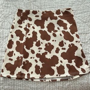 Altard state brown cow print skirt